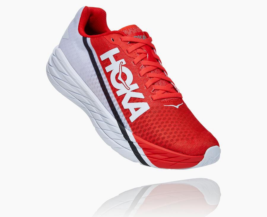 Hoka One One Rocket X Löparskor Herr - Röda/Vita - GXZBH-0645